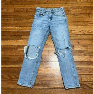 Pilcro and the Letterpress Light Blue Straight Leg Jeans